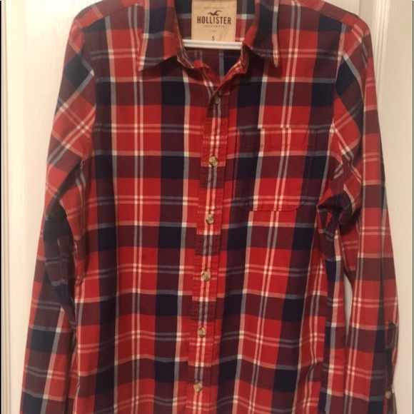 Hollister Men’s Plaid Full-Sleeve Button-Up Shirt Small Size - Picture 1 of 3